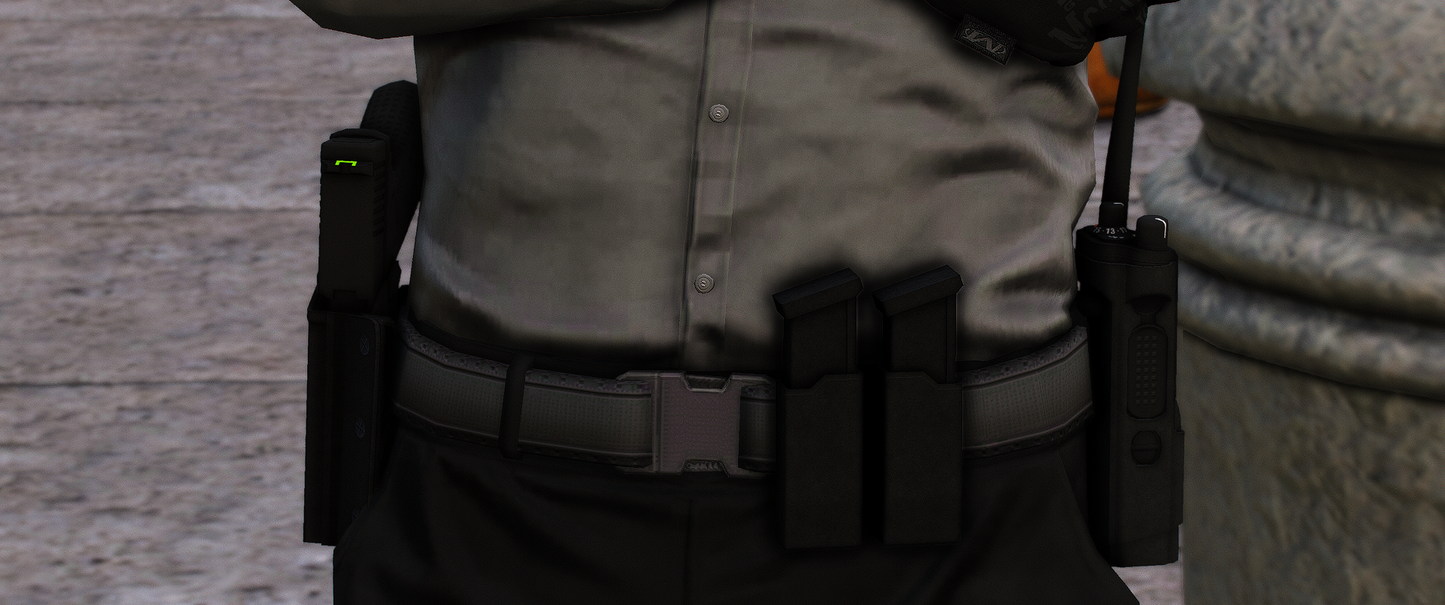 Detective Style Holster & Double Mag Holder