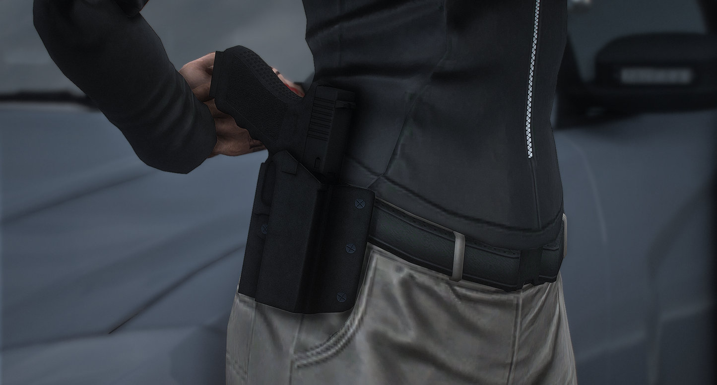 Detective Style Holster & Double Mag Holder